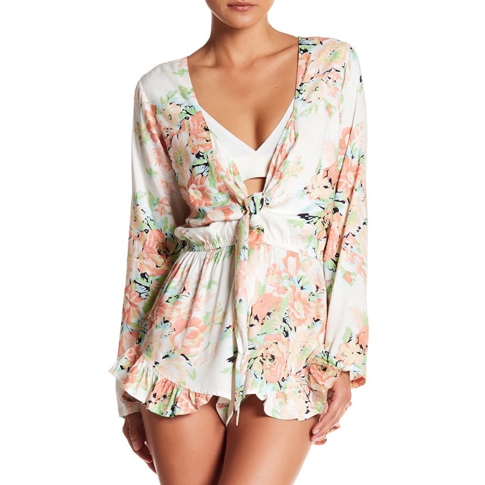 Anthropologie RAGA Garden Party Floral Romper